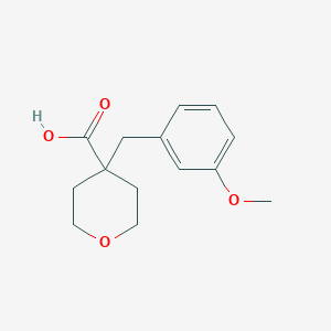 4-[(3-Methoxyphenyl)methyl]oxane-4-carboxylic acid