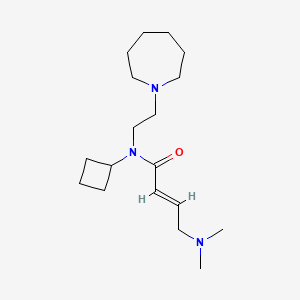 molecular formula C18H33N3O B2828041 (E)-N-[2-(Azepan-1-yl)ethyl]-N-cyclobutyl-4-(dimethylamino)but-2-enamide CAS No. 2411334-87-5