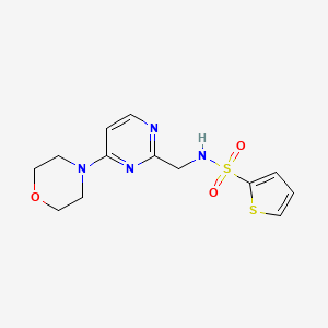 molecular formula C13H16N4O3S2 B2828047 N-((4-morpholinopyrimidin-2-yl)methyl)thiophene-2-sulfonamide CAS No. 1797718-29-6