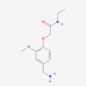 molecular formula C12H18N2O3 B2828051 2-[4-(aminomethyl)-2-methoxyphenoxy]-N-ethylacetamide CAS No. 926255-80-3