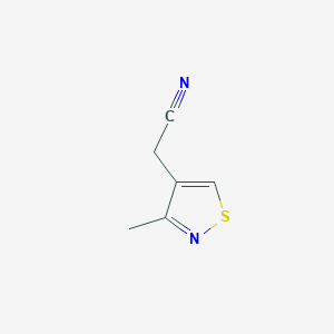 molecular formula C6H6N2S B2828052 (3-甲基-异噻唑-4-基)-乙腈 CAS No. 23031-87-0