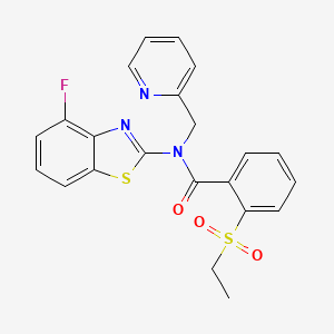 2-(ethanesulfonyl)-N-(4-fluoro-1,3-benzothiazol-2-yl)-N-[(pyridin-2-yl)methyl]benzamide