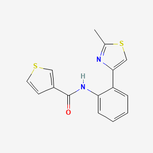 molecular formula C15H12N2OS2 B2828056 N-(2-(2-甲基噻唑-4-基)苯基)噻吩-3-甲酰胺 CAS No. 1705206-96-7