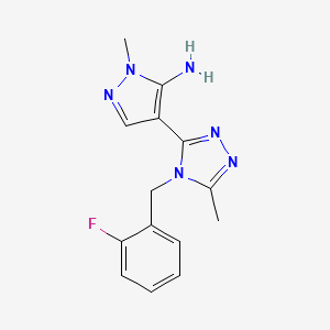 4-[4-(2-fluorobenzyl)-5-methyl-4H-1,2,4-triazol-3-yl]-1-methyl-1H-pyrazol-5-amine