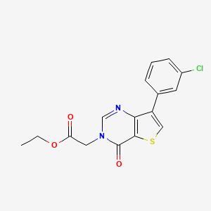 ethyl [7-(3-chlorophenyl)-4-oxothieno[3,2-d]pyrimidin-3(4H)-yl]acetate