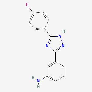 3-[5-(4-fluorophenyl)-4H-1,2,4-triazol-3-yl]aniline