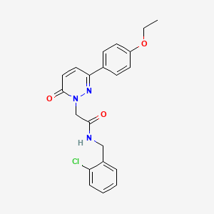 molecular formula C21H20ClN3O3 B2828069 N-(2-chlorobenzyl)-2-(3-(4-ethoxyphenyl)-6-oxopyridazin-1(6H)-yl)acetamide CAS No. 941882-96-8