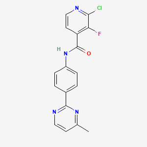 2-chloro-3-fluoro-N-[4-(4-methylpyrimidin-2-yl)phenyl]pyridine-4-carboxamide