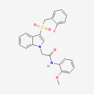 2-{3-[(2-fluorophenyl)methanesulfonyl]-1H-indol-1-yl}-N-(2-methoxyphenyl)acetamide