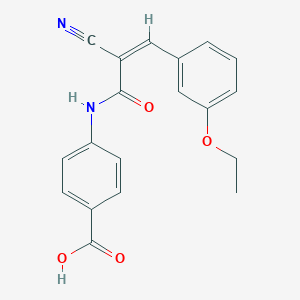 4-[[(Z)-2-cyano-3-(3-ethoxyphenyl)prop-2-enoyl]amino]benzoic acid