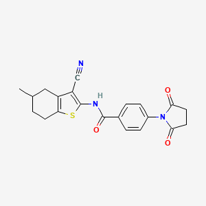 N-(3-cyano-5-methyl-4,5,6,7-tetrahydrobenzo[b]thiophen-2-yl)-4-(2,5-dioxopyrrolidin-1-yl)benzamide