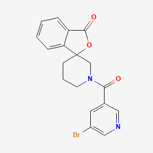 molecular formula C18H15BrN2O3 B2828113 1'-(5-溴烟酰基)-3H-螺[异苯并呋喃-1,3'-哌啶]-3-酮 CAS No. 1705925-72-9