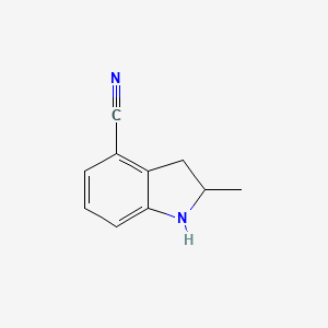 molecular formula C10H10N2 B2828119 2-甲基-2,3-二氢-1H-吲哚-4-碳腈 CAS No. 1391140-18-3