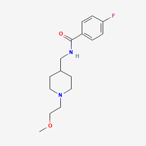molecular formula C16H23FN2O2 B2828122 4-fluoro-N-((1-(2-methoxyethyl)piperidin-4-yl)methyl)benzamide CAS No. 954018-84-9