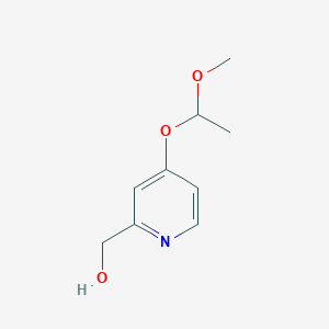 molecular formula C9H13NO3 B2828128 4-Methoxyethoxy-2-hydroxymethylpyridine CAS No. 787622-88-2