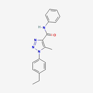 molecular formula C18H18N4O B2828129 1-(4-乙基苯基)-5-甲基-N-苯基-1H-1,2,3-三唑-4-羧酰胺 CAS No. 866872-74-4