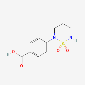 molecular formula C10H12N2O4S B2828147 4-(1,1-Dioxo-1,2,6-thiadiazinan-2-yl)benzoic acid CAS No. 2287298-95-5