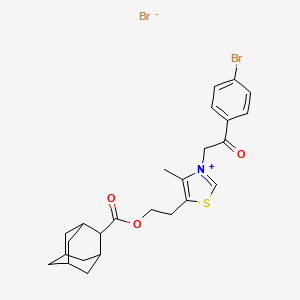 5-{2-[(2-Adamantylcarbonyl)oxy]ethyl}-3-[2-(4-bromophenyl)-2-oxoethyl]-4-methyl-1,3-thiazol-3-ium bromide
