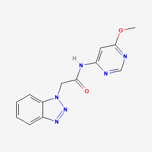 molecular formula C13H12N6O2 B2828163 2-(1H-苯并[d][1,2,3]三唑-1-基)-N-(6-甲氧嘧啶-4-基)乙酰胺 CAS No. 1421530-71-3