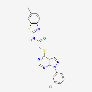 2-((1-(3-chlorophenyl)-1H-pyrazolo[3,4-d]pyrimidin-4-yl)thio)-N-(6-methylbenzo[d]thiazol-2-yl)acetamide