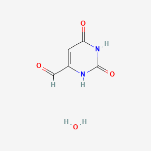molecular formula C5H6N2O4 B2828174 6-Formyluracil monohydrate CAS No. 1052405-08-9; 36327-91-0