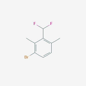 molecular formula C9H9BrF2 B2828185 1-Bromo-3-(difluoromethyl)-2,4-dimethylbenzene CAS No. 2167518-99-0