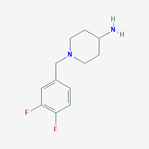 molecular formula C12H16F2N2 B2828190 1-[(3,4-Difluorophenyl)methyl]piperidin-4-amine CAS No. 160358-08-7
