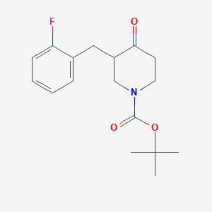 molecular formula C17H22FNO3 B2828191 Tert-butyl 3-[(2-fluorophenyl)methyl]-4-oxopiperidine-1-carboxylate CAS No. 1260806-41-4