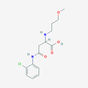 molecular formula C14H19ClN2O4 B2828196 4-((2-Chlorophenyl)amino)-2-((3-methoxypropyl)amino)-4-oxobutanoic acid CAS No. 1046806-19-2