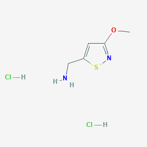 molecular formula C5H10Cl2N2OS B2828197 (3-Methoxy-1,2-thiazol-5-yl)methanamine;dihydrochloride CAS No. 2490420-62-5