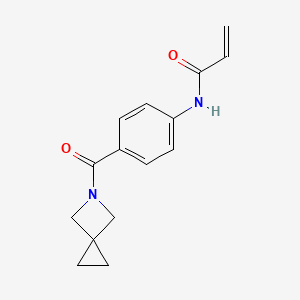 molecular formula C15H16N2O2 B2828203 N-[4-(5-Azaspiro[2.3]hexane-5-carbonyl)phenyl]prop-2-enamide CAS No. 2361723-34-2