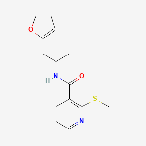 N-[1-(furan-2-yl)propan-2-yl]-2-(methylsulfanyl)pyridine-3-carboxamide