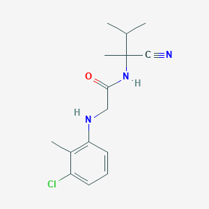 molecular formula C15H20ClN3O B2828209 2-[(3-chloro-2-methylphenyl)amino]-N-(1-cyano-1,2-dimethylpropyl)acetamide CAS No. 1240850-09-2