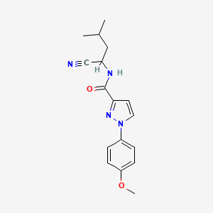 molecular formula C17H20N4O2 B2828212 N-(1-cyano-3-methylbutyl)-1-(4-methoxyphenyl)-1H-pyrazole-3-carboxamide CAS No. 1311577-26-0