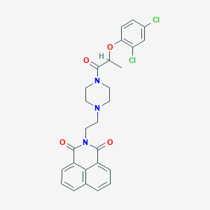 molecular formula C27H25Cl2N3O4 B2828217 2-(2-(4-(2-(2,4-dichlorophenoxy)propanoyl)piperazin-1-yl)ethyl)-1H-benzo[de]isoquinoline-1,3(2H)-dione CAS No. 2034508-32-0