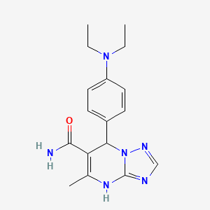 molecular formula C17H22N6O B2828223 7-(4-(Diethylamino)phenyl)-5-methyl-4,7-dihydro-[1,2,4]triazolo[1,5-a]pyrimidine-6-carboxamide CAS No. 867042-72-6