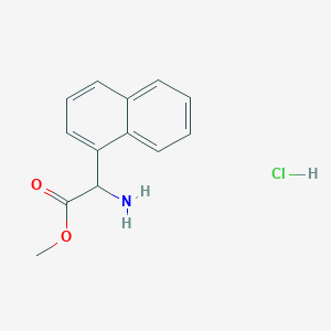 molecular formula C13H14ClNO2 B2828232 Methyl amino(1-naphthyl)acetate hydrochloride CAS No. 100393-37-1; 13227-00-4