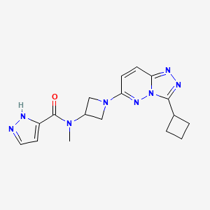 molecular formula C17H20N8O B2828233 N-(1-{3-cyclobutyl-[1,2,4]triazolo[4,3-b]pyridazin-6-yl}azetidin-3-yl)-N-methyl-1H-pyrazole-3-carboxamide CAS No. 2202004-67-7