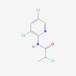 molecular formula C8H7Cl3N2O B2828234 2-氯-N-(3,5-二氯吡啶-2-基)丙酰胺 CAS No. 565172-40-9