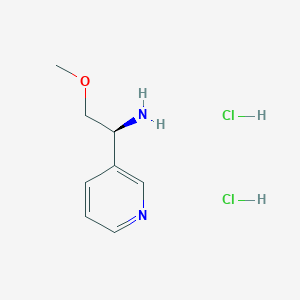 molecular formula C8H14Cl2N2O B2828237 (1S)-2-甲氧基-1-吡啶-3-基乙胺;二盐酸盐 CAS No. 2287238-67-7