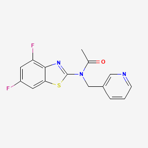 molecular formula C15H11F2N3OS B2828245 N-(4,6-二氟苯并[d]噻唑-2-基)-N-(吡啶-3-基甲基)乙酰胺 CAS No. 895434-46-5