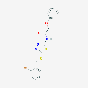 N-{5-[(2-bromobenzyl)sulfanyl]-1,3,4-thiadiazol-2-yl}-2-phenoxyacetamide