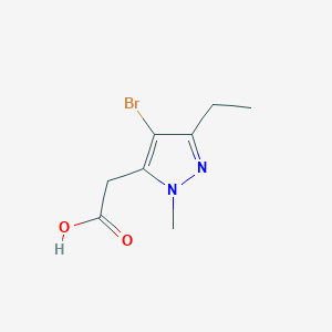 molecular formula C8H11BrN2O2 B2828267 2-(4-bromo-3-ethyl-1-methyl-1H-pyrazol-5-yl)acetic acid CAS No. 1496937-16-6