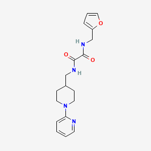 molecular formula C18H22N4O3 B2828269 N1-(furan-2-ylmethyl)-N2-((1-(pyridin-2-yl)piperidin-4-yl)methyl)oxalamide CAS No. 1235301-86-6