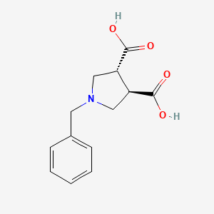 molecular formula C13H15NO4 B2828274 (3R,4R)-1-benzylpyrrolidine-3,4-dicarboxylic acid CAS No. 358387-99-2