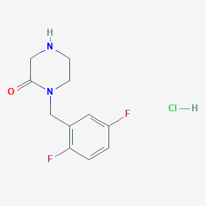 molecular formula C11H13ClF2N2O B2828279 1-[(2,5-Difluorophenyl)methyl]piperazin-2-one hydrochloride CAS No. 2548984-89-8