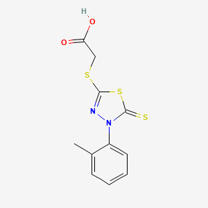 2-{[4-(2-Methylphenyl)-5-sulfanylidene-4,5-dihydro-1,3,4-thiadiazol-2-yl]sulfanyl}acetic acid