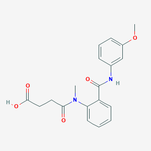 molecular formula C19H20N2O5 B2828292 3-({2-[(3-Methoxyphenyl)carbamoyl]phenyl}(methyl)carbamoyl)propanoic acid CAS No. 730976-62-2