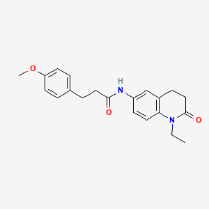 molecular formula C21H24N2O3 B2828295 N~1~-(1-乙基-2-氧代-1,2,3,4-四氢-6-喹啉基)-3-(4-甲氧基苯基)丙酰胺 CAS No. 921912-98-3