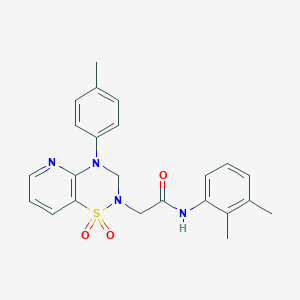 molecular formula C23H24N4O3S B2828299 N-(2,3-二甲基苯基)-2-(1,1-二氧代-4-(对甲苯基)-3,4-二氢-2H-吡啶并[2,3-e][1,2,4]噻二嗪-2-基)乙酰胺 CAS No. 1251605-76-1